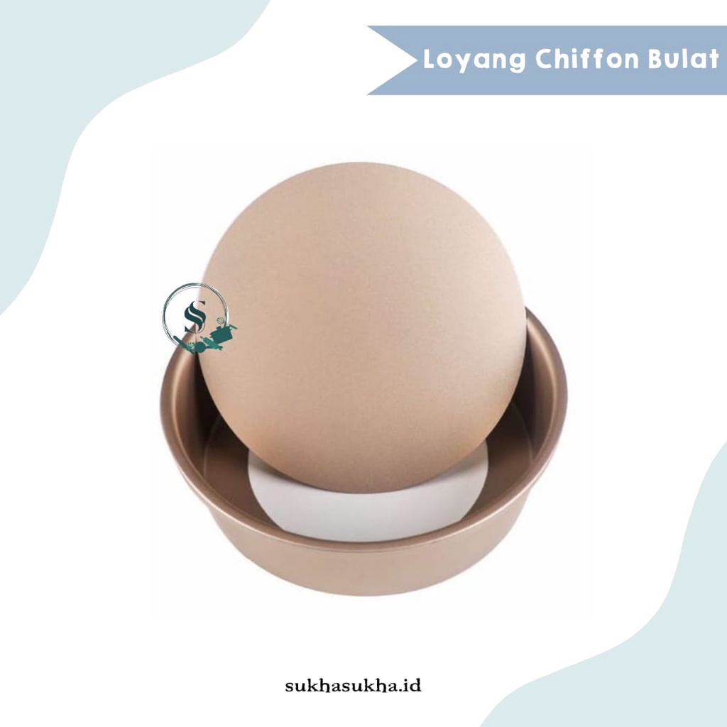 Loyang Kue Tart Bulat Chiffon Mini Bongkar Pasang Anti Lengket