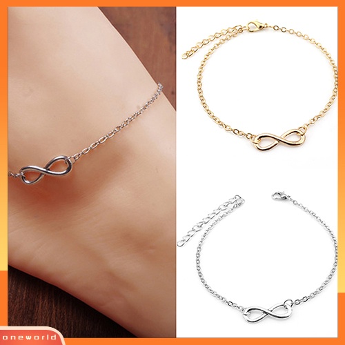 [WONE] Wanita Mode 8-bentuk Dekorasi Gelang Kaki Barefoot Rantai Kaki Perhiasan Hadiah