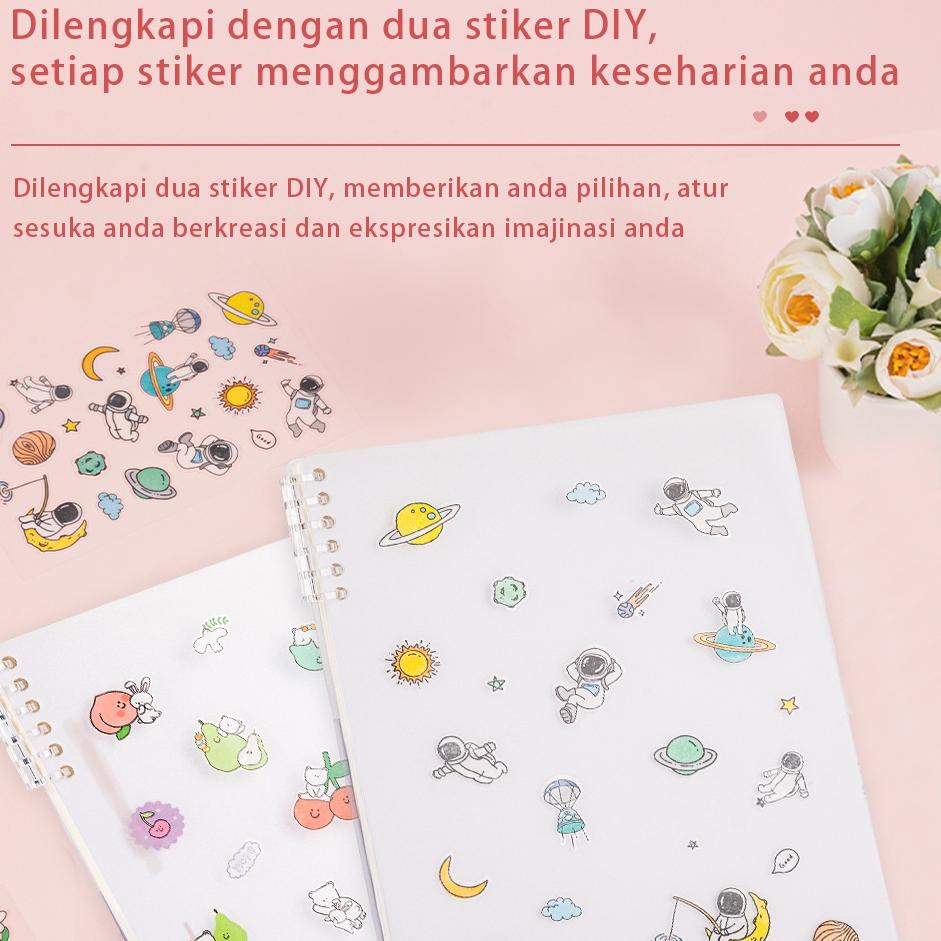 

[PRODUK MWMT9] Deli Loose-Leaf Notebook / Binder Buku Catatan Lucu Dapat di Refill Isi 50 Lembar A5 B5 2450X CLF