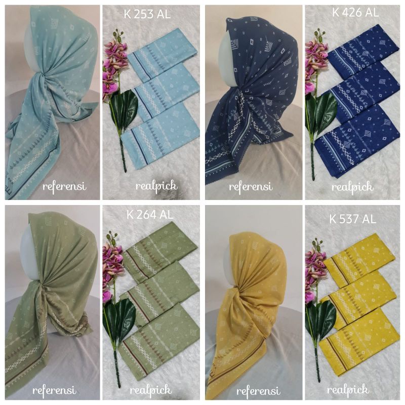 kerudung segi empat  motif voal motif lasercut denay motif voal motif premium