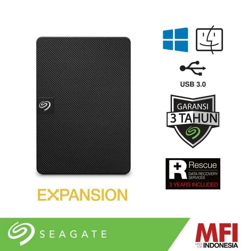 Seagate Expansion 2TB - HD Hardisk Eksternal 2.5&quot; USB3.0 Garansi Resmi 3Tahun