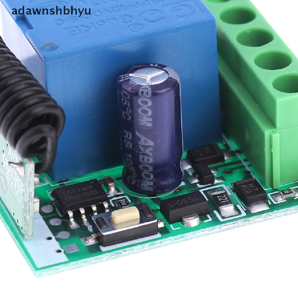 Adawnshbhyu 1CH Channel Wireless RF Remote Control Receiver Relay Switch DIY Modul 433MHz ID