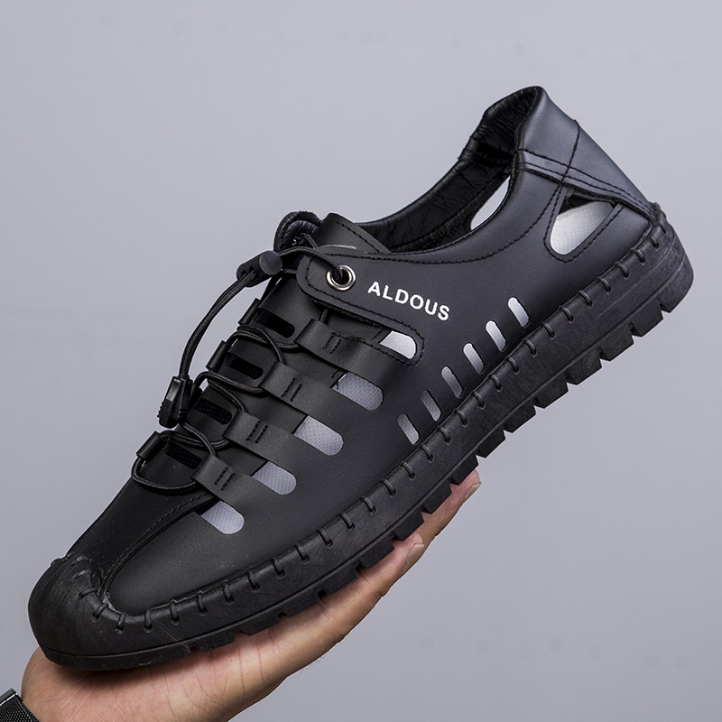 Aldous Sepatu Kulit Pria ORIGINAL 100% Import Flip Flop Casual Sepatu Cowok Pesta Santai Kondangan K