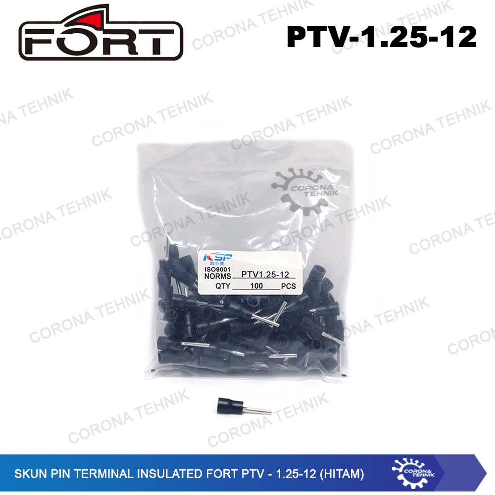 PTV - 1.25-12 - Skun Pin Terminal Insulated Fort