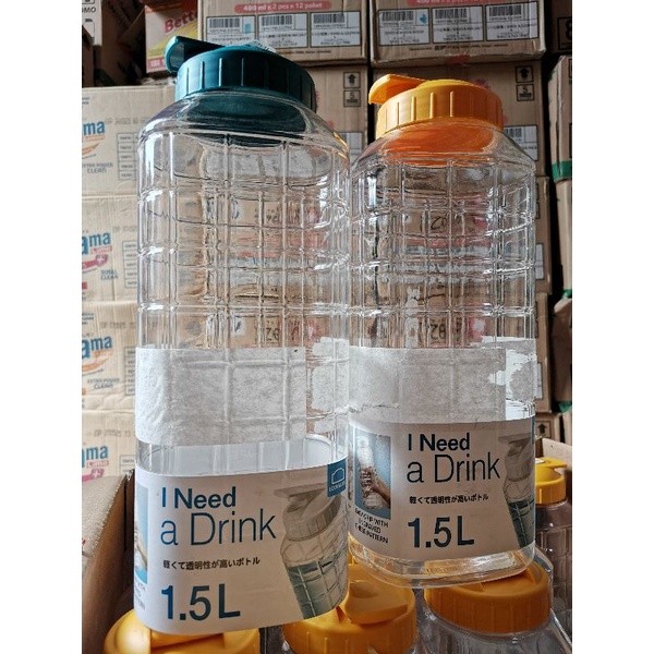 Lock &amp; Lock Chess Water Bottle 1.5 L / Botol Lock and lock 1,5L Bening