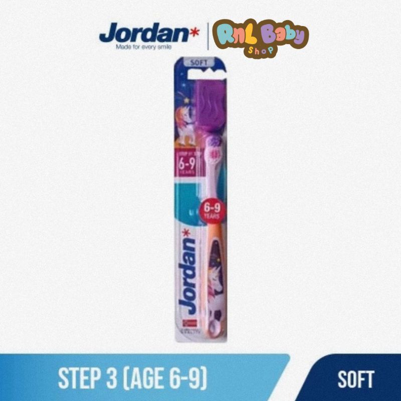 Jordan Kids Step 3 Toothbrush Soft Usia 6-9 Tahun - Sikat Gigi Anak