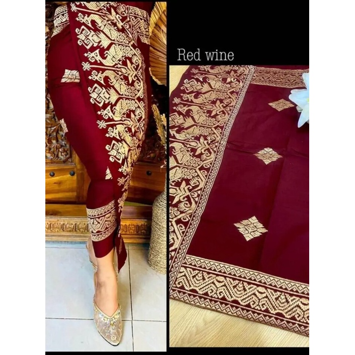 Kamen songket bordir premium / kamen songket bordir kaswari