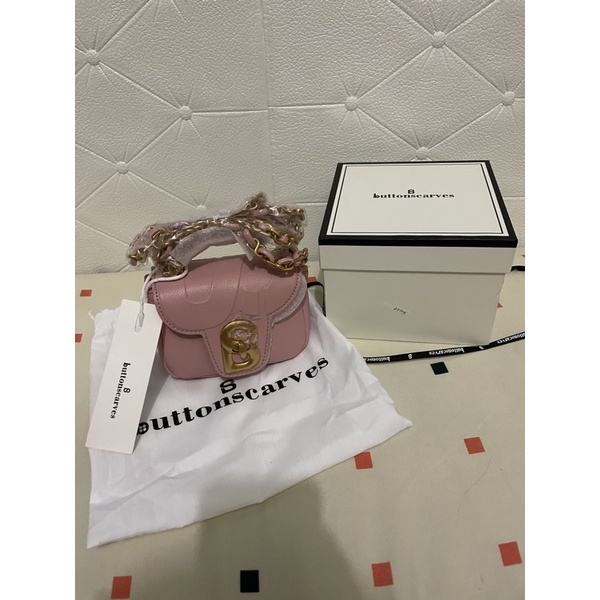 alma flap bag micro-rose