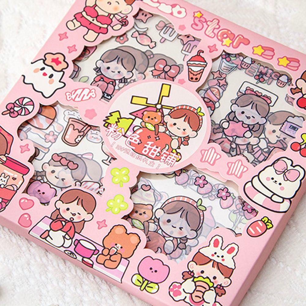 Preva 100lembar/set Stiker Kreatif Anti Air Dekorasi Laptop Scrapbooking