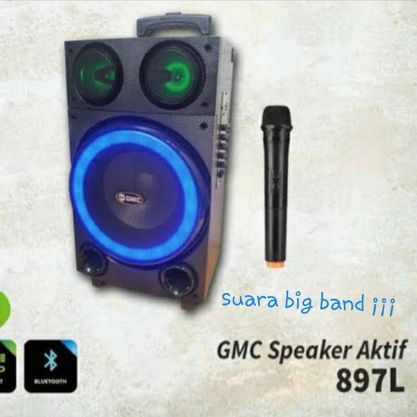 Speaker Portable Meeting Bluetooth 10&quot; GMC 897L + Mic + Remote
