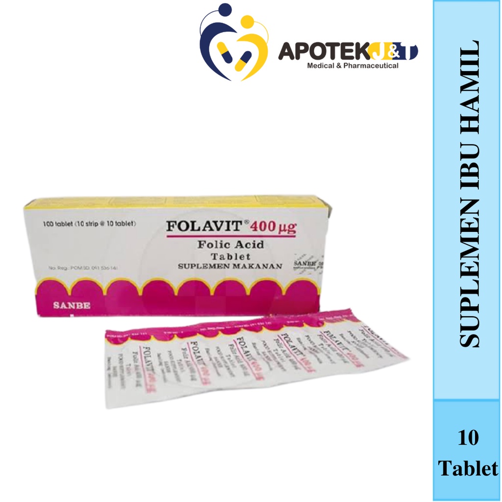 FOLAVIT 400 MCG PER BOX DAN FOLAVIT 1000 / VITAMIN ASAM FOLAT 400 MG DAN 1000 MG SANBE / OBAT PROMIL / SUPLEMEN IBU HAMIL