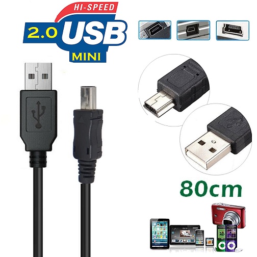 Kabel Data Mini USB Charger Phone Nokia Nexian Mito 60cm Casan Cable Speaker Mp3 Mp4 Camera Blackber