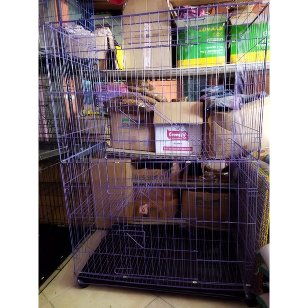 kandang kucing tingkat 3 uk 90 + roda
