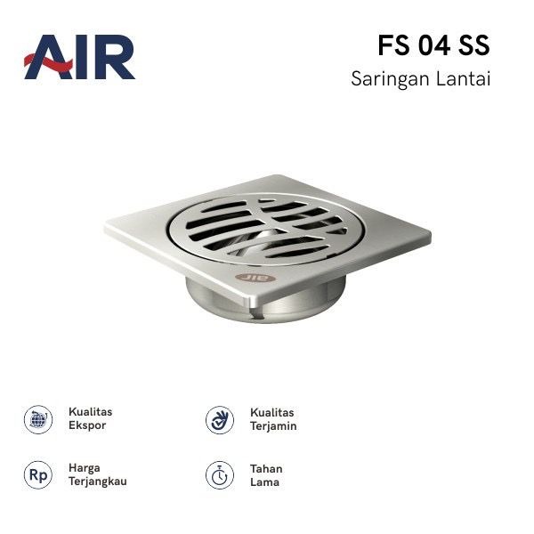 HCS - AIR Floor Strainer/Floor Drain/Pembuangan Air Lantai FS 04 SS