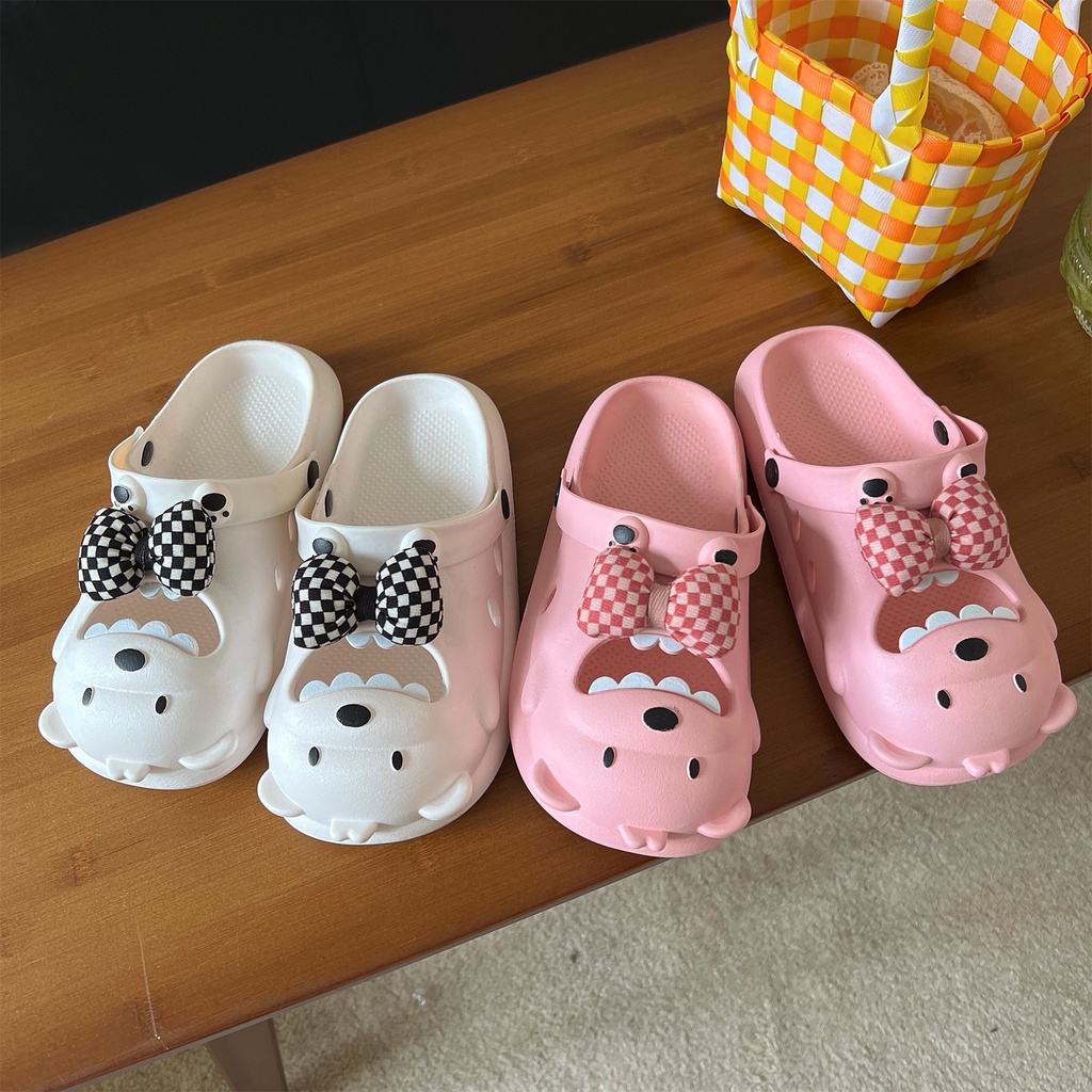 MlNlSO Sandal Slop Wanita Karet Jelly We Bare Bears Rubber Super Soft Elastic Rubber Slipper Non-Slip 1234