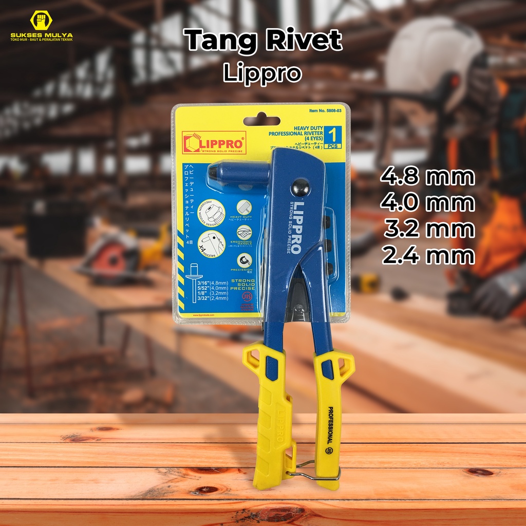 Tang Rivet Heavy Duty Hand Riveter Lippro - Lippro 5808-03