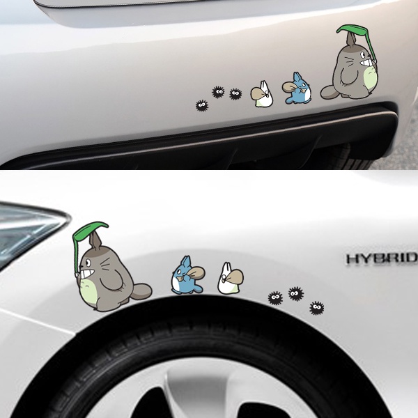 Tetangga Saya Totoro Stiker Reflektif Miyazaki Hayao Komik Stiker Kartun Decal Dekoratif Lucu Motorycle Mobil Stiker