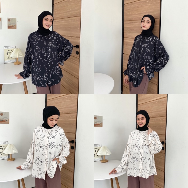 DELONIX | Kemeja oversize monochrome