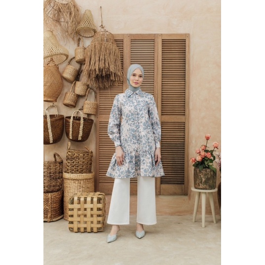 Wearing Klamby - Daisy Tunic in Blue (Preloved) Size S