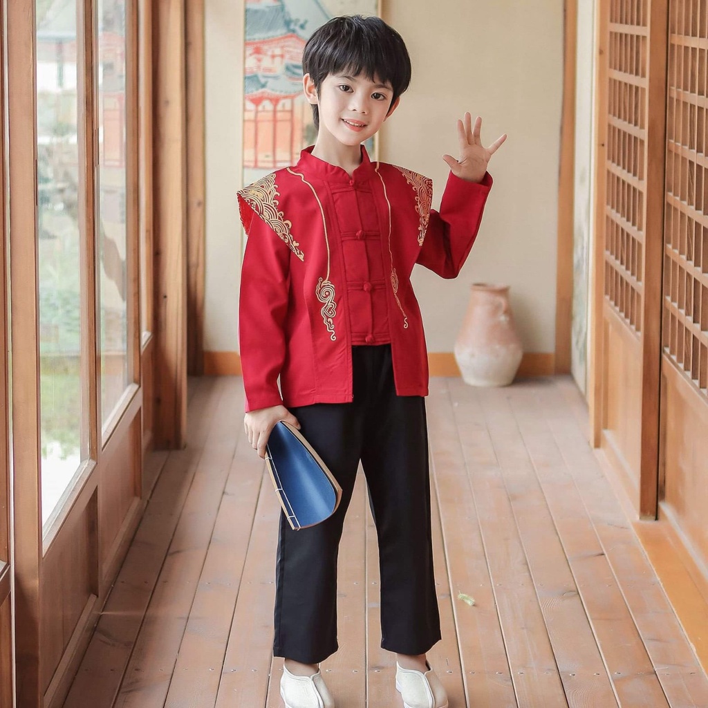 Setelan Cheongsam Anak Laki Laki atau Perempuan KINGDOM