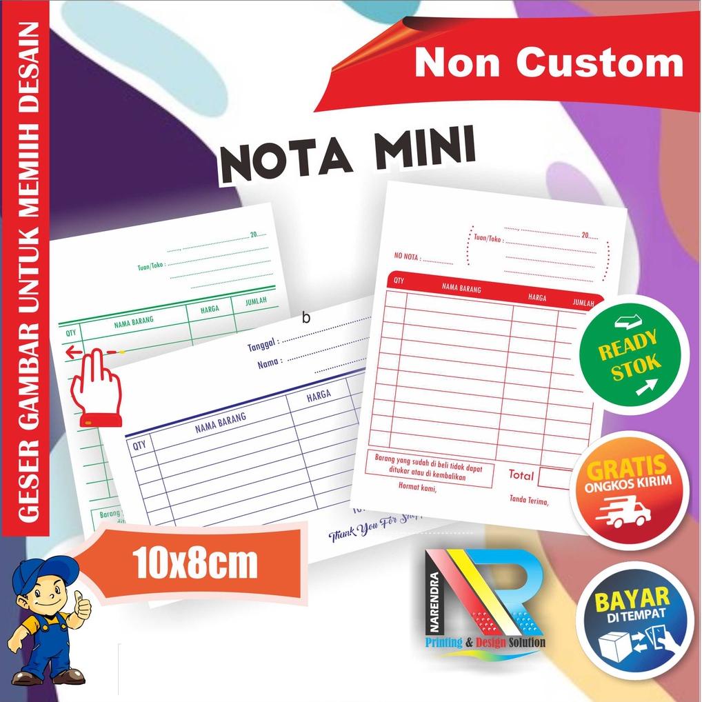 

[T(54 ☛) Nota Kontan Ukuran Mini Grosir dan Eceran 2 ply Rangkap bisa cod