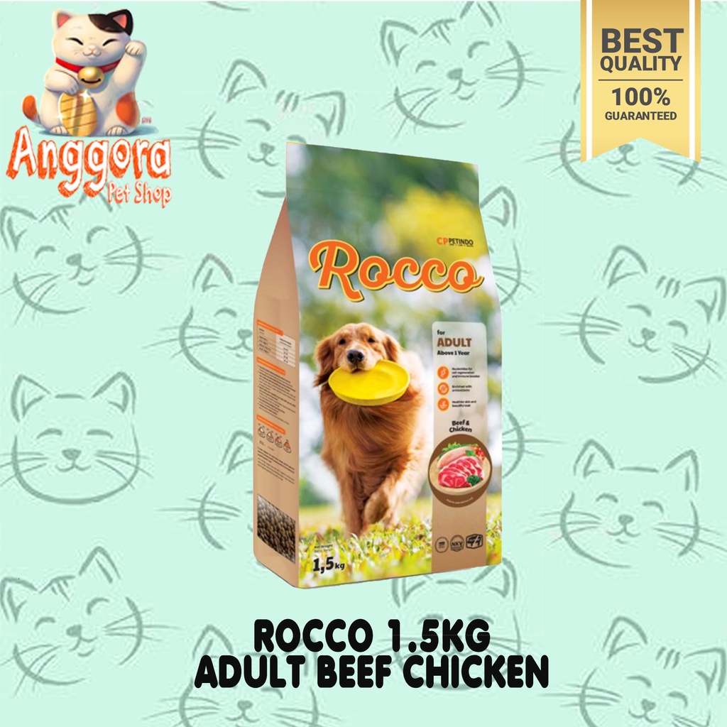 Makanan anjing murah Rocco Dog Food 1,5 Kg All Variant