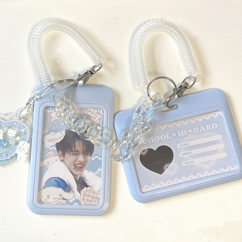 Holder Pelindung Kartu Kredit / ID / Foto Bahan MINKYS Warna Biru / Pink