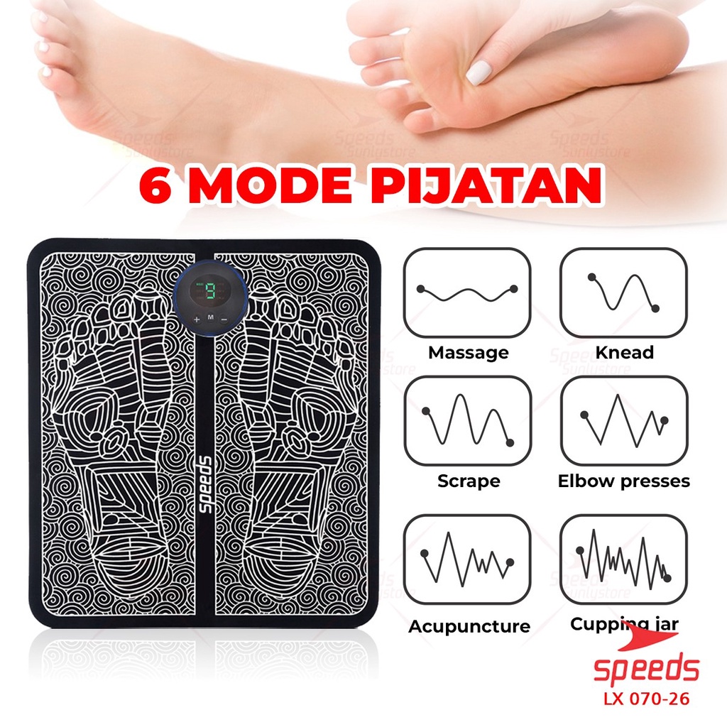 Alat Pijat Refleksi Viral CEV Electric EMS Foot Massager Alat Pijat Kaki Elektrik Foot Mattress USB Alat pijat Kaki EMS Pad Mat Alat Pijat Kaki Electric