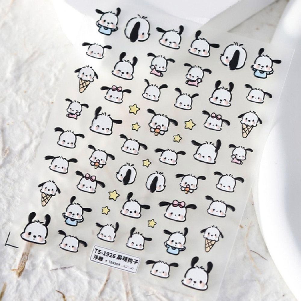 Mxbeauty Kartun Stiker Kuku Fashion Ekspresi Tersenyum Manikur Aksesoris Perekat Diri Nail Art Dekorasi