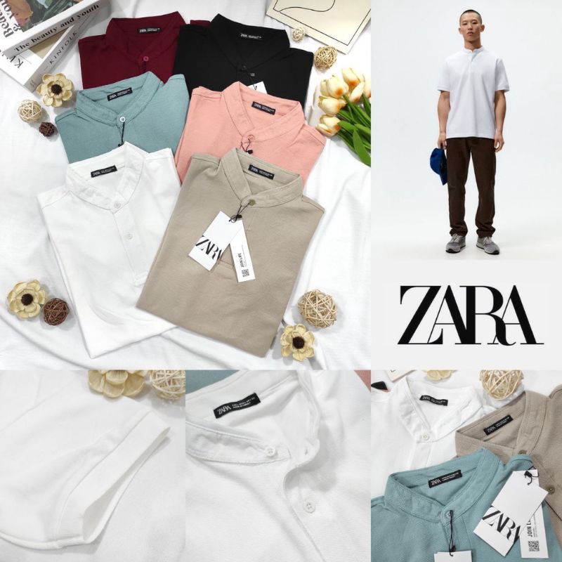 Zara Shanghai Collar Polo / Men Polo Shirt / Kaos Polo Unisex