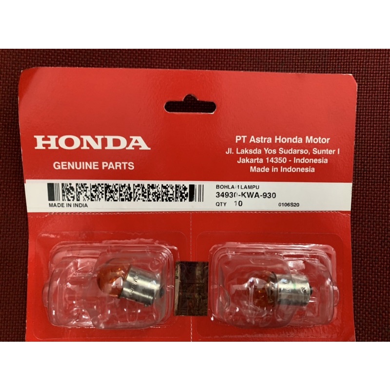 34930KWA930 BOHLAM SEIN Depan atau Belakang Mega Pro 2010 (12V10W)