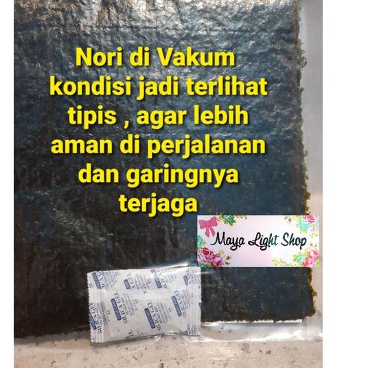 

☞☞ Paket sushi nori 20 lembar + 1bambu makisu penggulung bambu sushi dry seaweed manjun takokaya halal