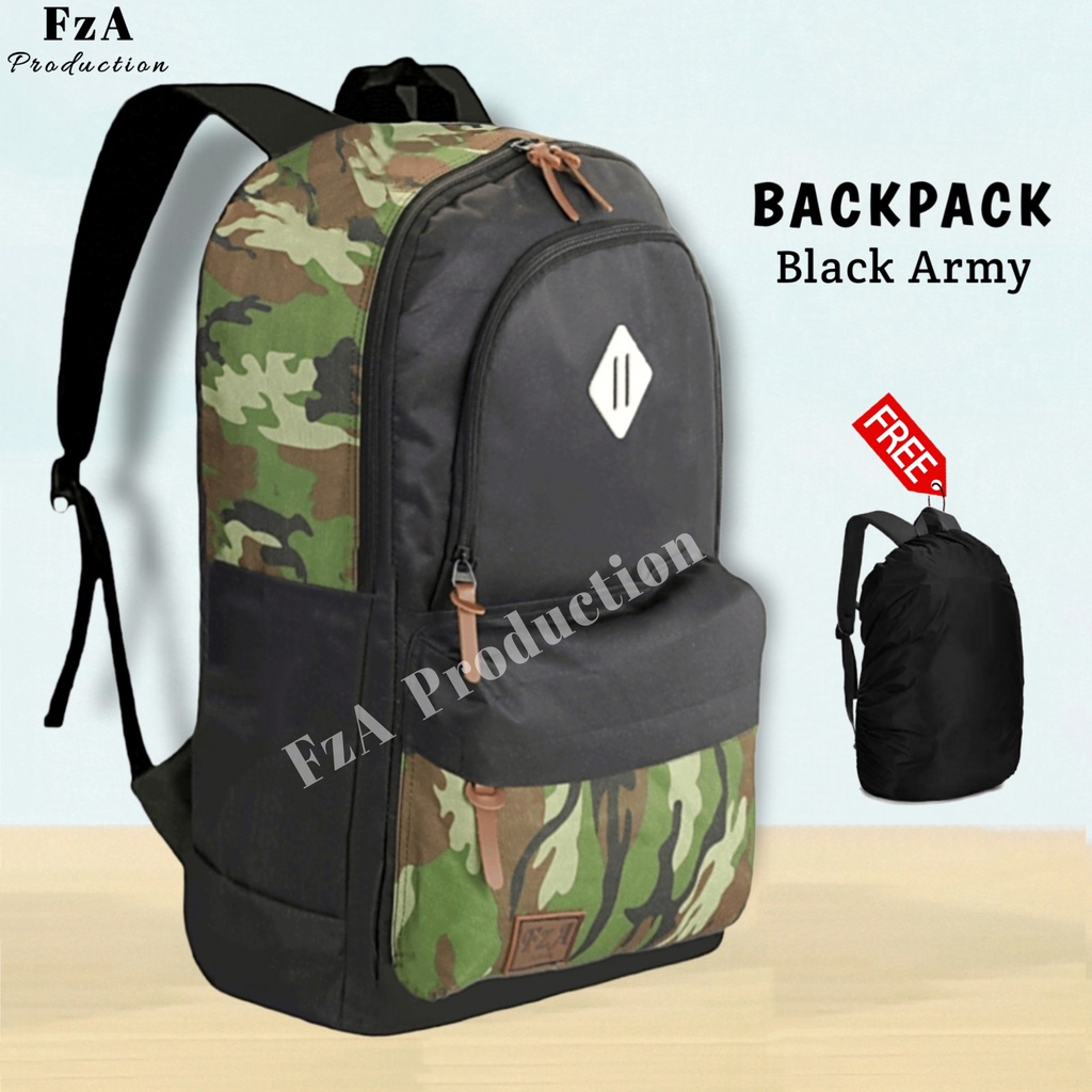 FzA Official - Tas Ransel Punggung Distro Casual Pria Wanita / Tas Ransel Laptop Backpack Original - BAMRC