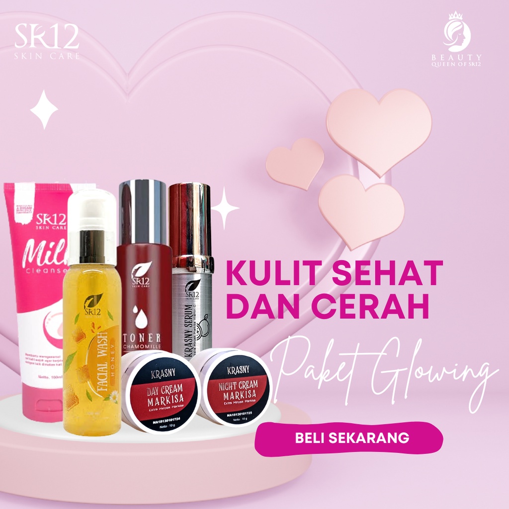 Paket Skincare Perawatan Set Skincare Whitening Glowing Krim Pemutih Wajah Set Prawatan Kulit Cerah Paket Lengkap