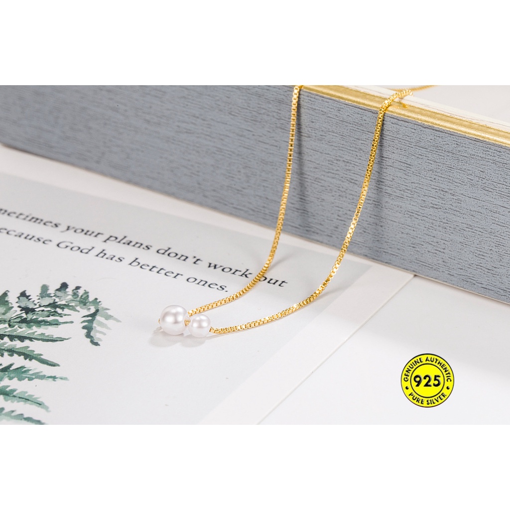 Kalung Mutiara Dua Shell Untuk Wanita U1121