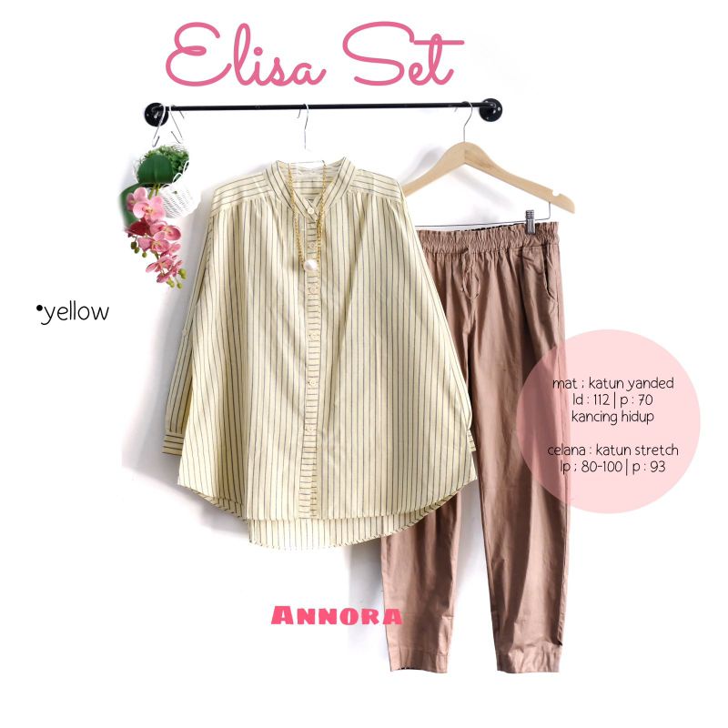 elisa set/one set/set of wanita/atasan/bawahan/baju wanita/grosir/murah