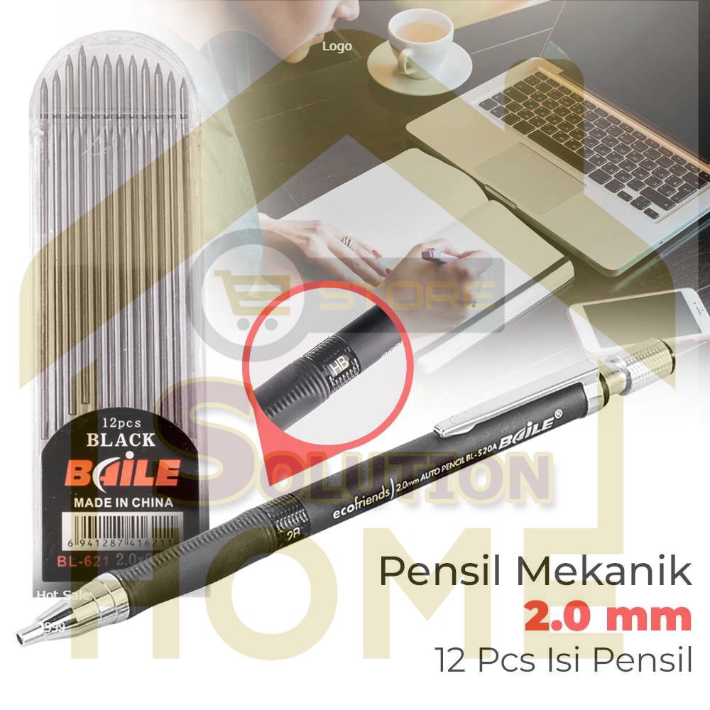 

HSS TOOLS - BAILE Pensil Mekanik Mechanical Pencil 2B 2mm 12 Isi - BL-621