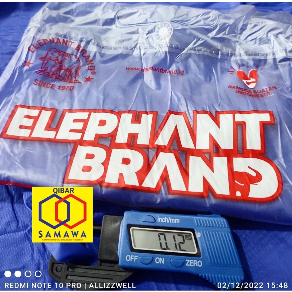 Jas Hujan Elephant Brand - MEDIUM 210 PONCO LENGAN Cocok Untuk Berat Badan 55kg Sampai 80kg