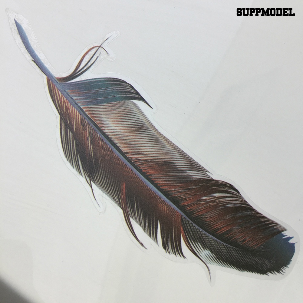 [Dekorasi] 1set Kreatif Bulu Warna-Warni Body Mobil Stiker Cermin Hias Decal Decor