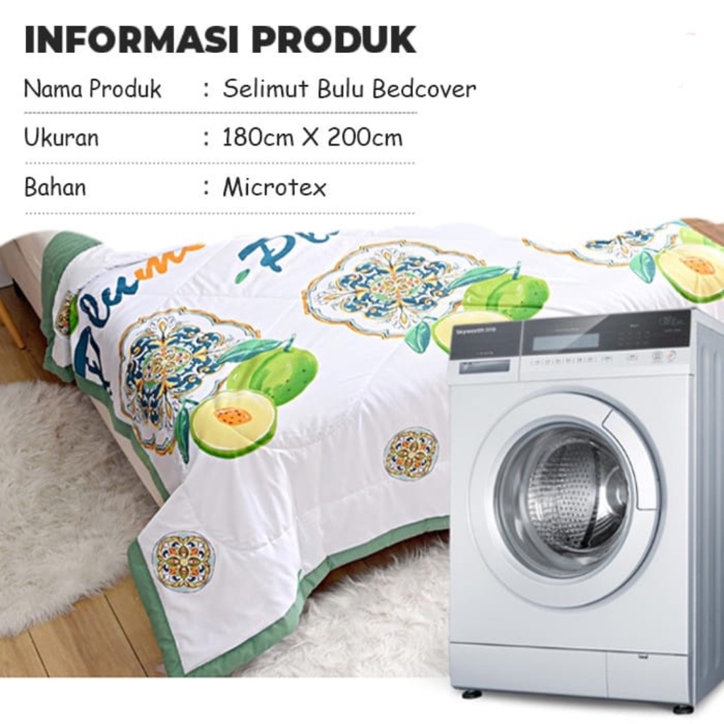 Selimut Bedcover Queen Size 180x200cm/Bedcover lembut (ND-1)