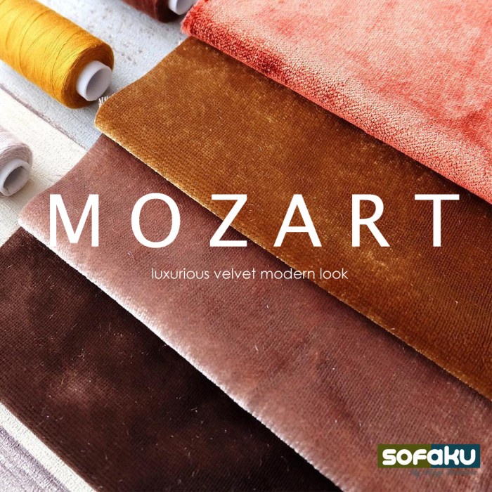 Regency Mozart Suede Beludru Kain Sofa - Glossyy