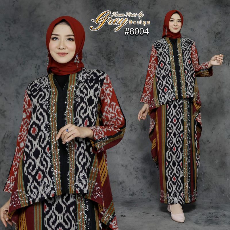 [8002] SETELAN ROK TENUN FULL PAYET ATASAN SAMA ROK // By Grey Design