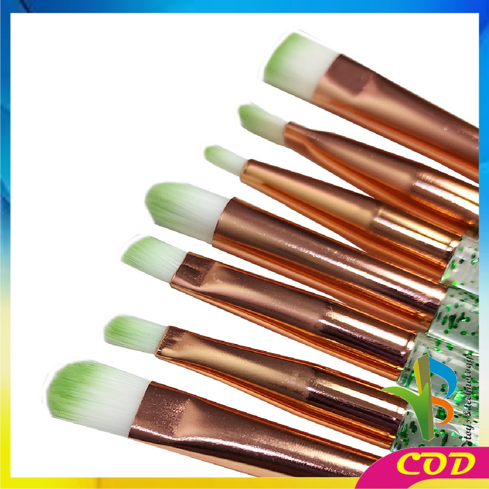 RB-K100 Kuas Make Up Set 7IN1 Glitter Brush Make Up Set / Brush Set Glitter / Beauty Tools Set Eyeshadow Concealer Foundation