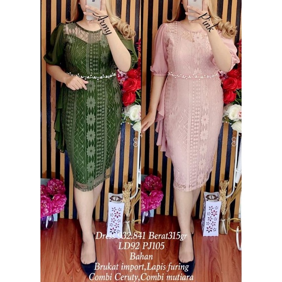 Dress Army/Dress Hijau/Dress Natal/Dress Pesta/Dress Wanita