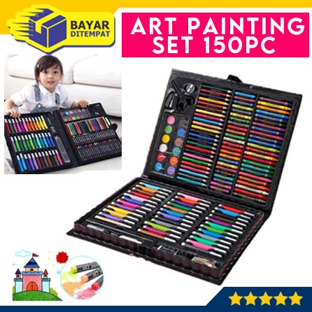 Art Set 150 pcs Pensil Crayon Warna Set Alat Tulis Gambar Lukis