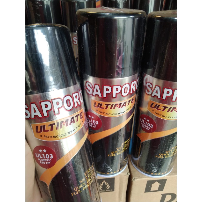 cat spray pilok pilox cat semprot sapporo ultimate saporo UL103 majestic red merah doff dof high perfomance ul 103 400ml