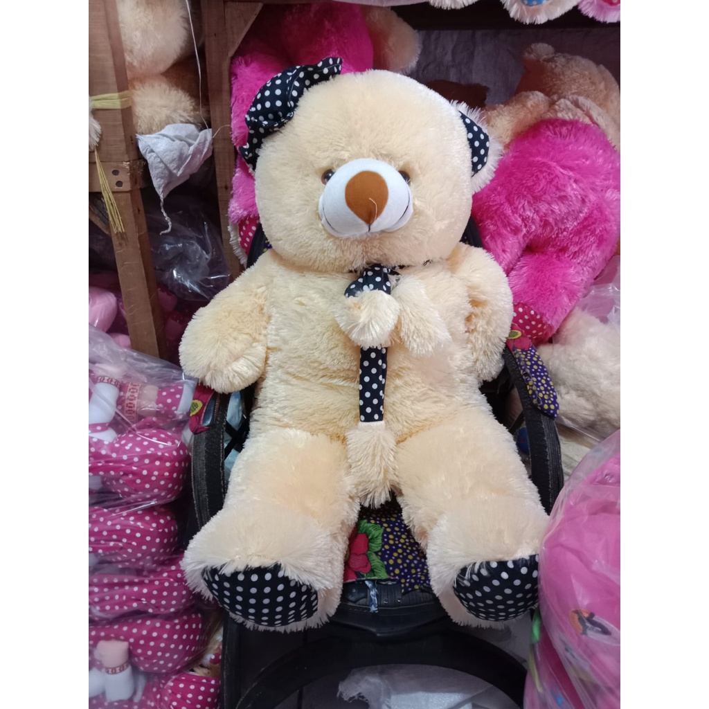 termurah!! Boneka jumbo besar teddy bear syal topi 1meter