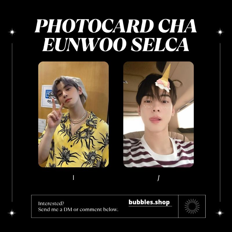 PHOTOCARD UNOFFICIAL CHA EUNWOO ASTRO SELCA