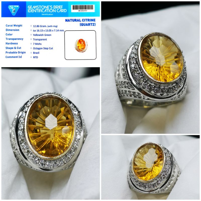 CINCIN BATU PERMATA NATURAL MADEIRA CITRINE MEMO ACC