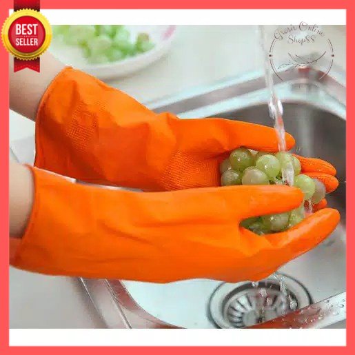 GOS -I302- Sarung Tangan Karet Latex - Sarung Tangan Serbaguna Latex Dot Tebal - Sarung Tangan Cuci Piring